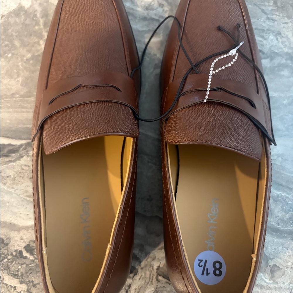 Calvin Klein Men's Tan Slip-On Loafers‎